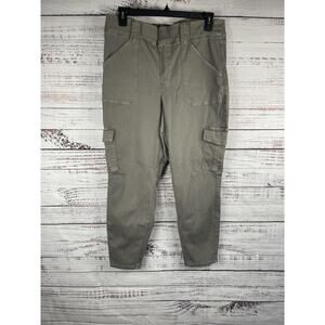 Spanx Cargo Pants Women's 3X Gray Stretch Utility Joggers Pull On Pockets Casual